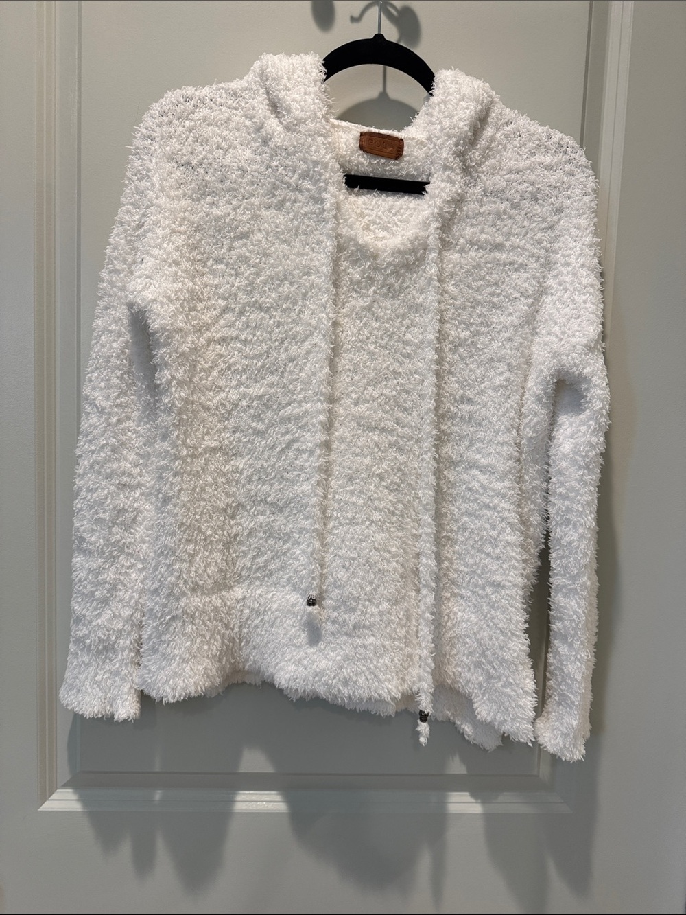 POL Cream Plush Hoodie Jacket